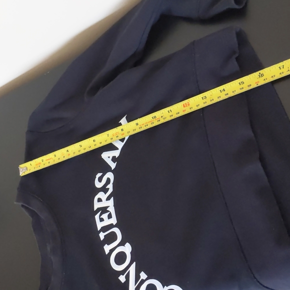 Talula Cropped Conquers All Pullover Lightweight Sweatshirt | Black Crop Top - Picture 12 of 12